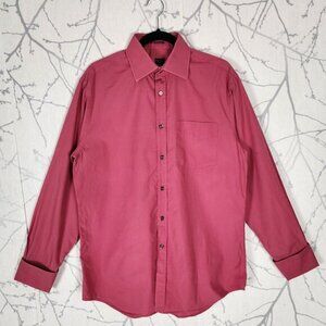 Paul Smith London Pink 100% Cotton Button Front French Cuff Dress Shirt